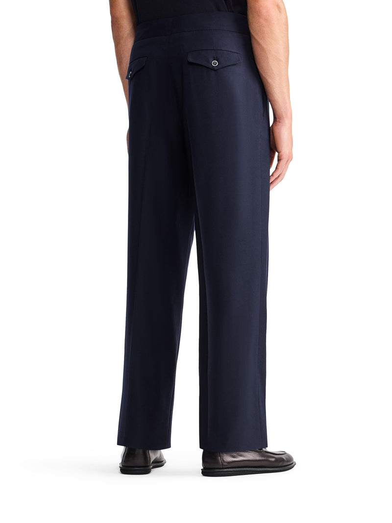 OVERSIZED TROUSERS IN FLUENT VIRGIN WOOL WITH PENCES