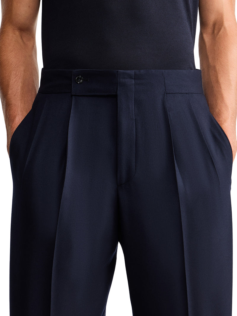 OVERSIZED TROUSERS IN FLUENT VIRGIN WOOL WITH PENCES