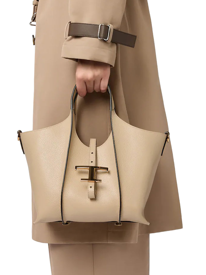 T TIMELESS MINI LEATHER SHOPPING BAG
