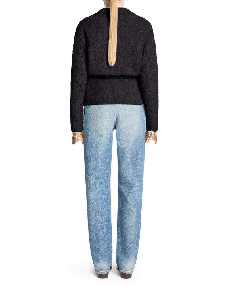 WOOL-BLEND CARDIGAN WITH BELT