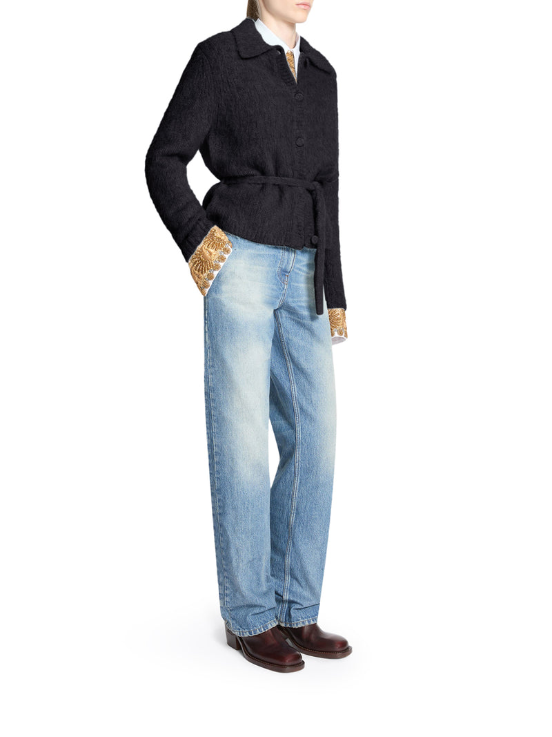 WOOL-BLEND CARDIGAN WITH BELT