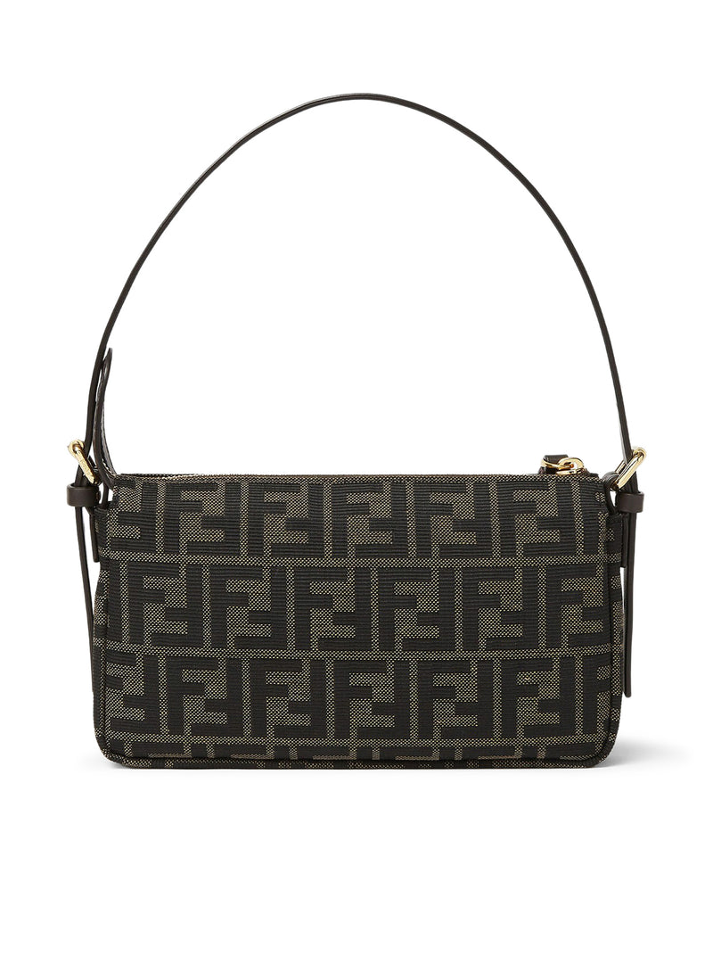 ZIP TOP SMALL BAG IN JACQUARD FABRIC ZUCCA FF