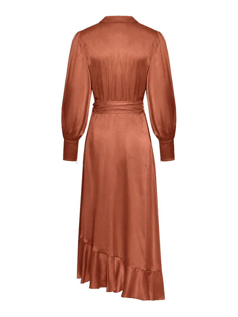 SILK WRAP DRESS