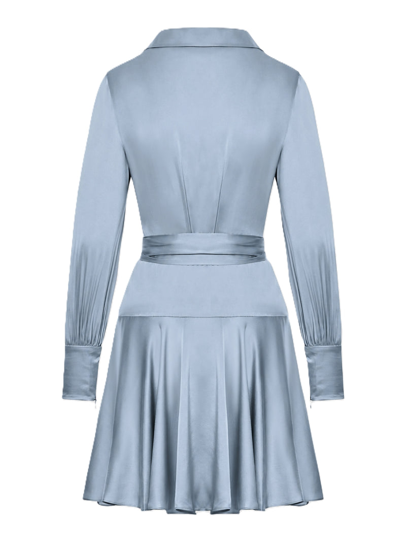 SILK WRAP MINI DRESS