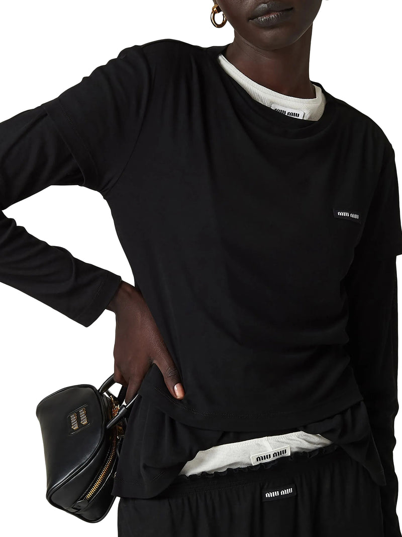 RIBBED JERSEY T-SHIRT