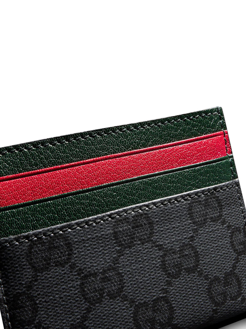 CARD HOLDER WITH CARD SLOTS AND WEB RIBBON