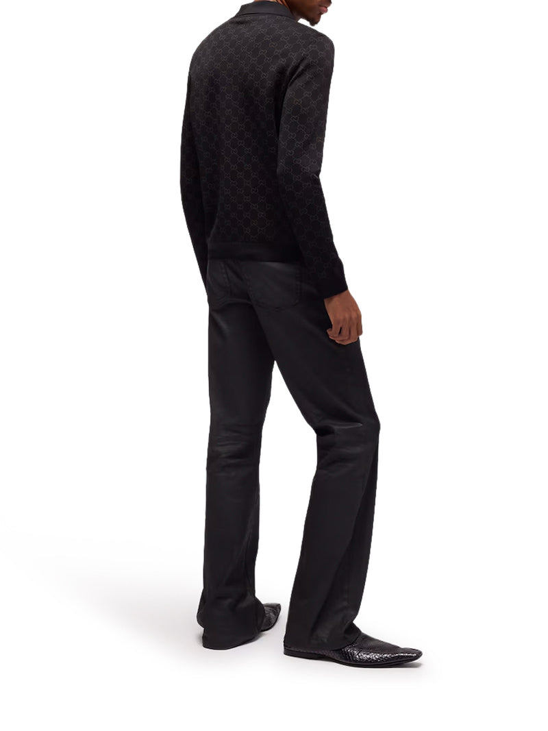 GG JACQUARD VISCOSE POLO SHIRT