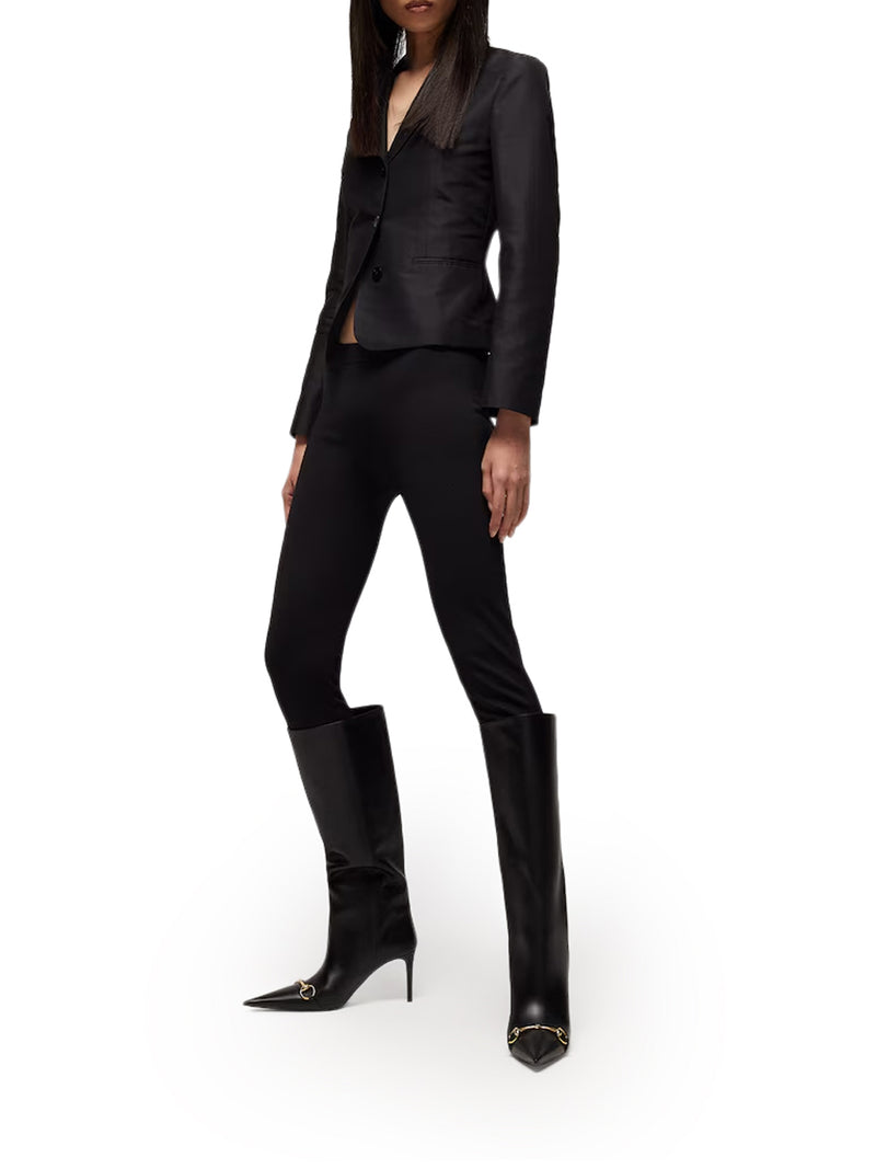 LEATHER SLIP-ON BOOTS WITH HORSEBIT