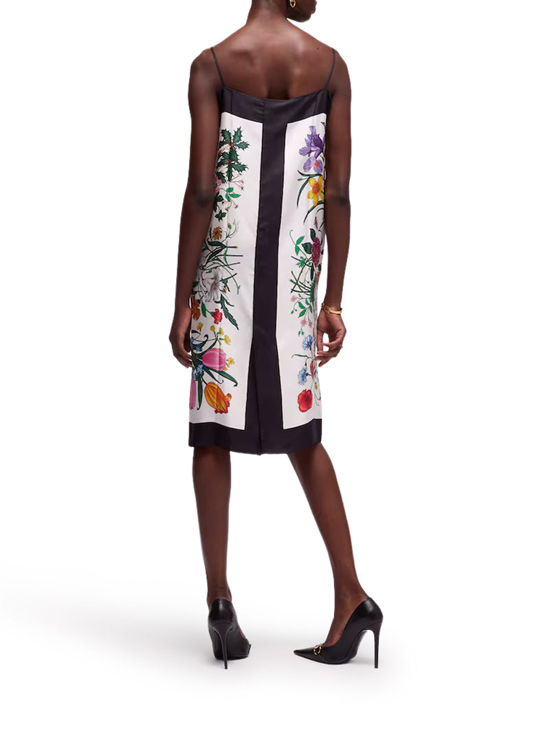 PRINTED SILK TWILL DRESS