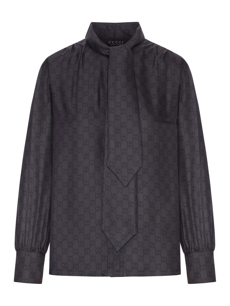 PRINTED SILK TWILL SHIRT