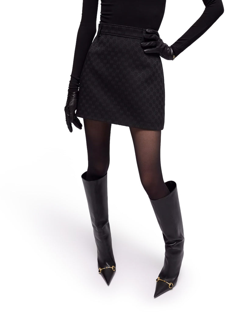 GG COTTON-BLEND MINISKIRT