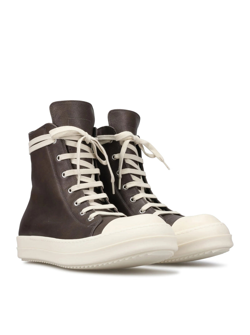 WASHED LEATHER SNEAKERS