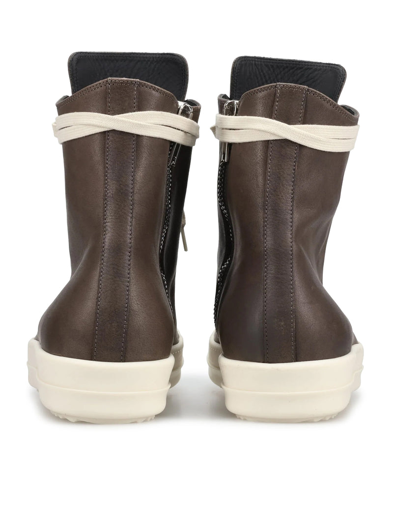WASHED LEATHER SNEAKERS