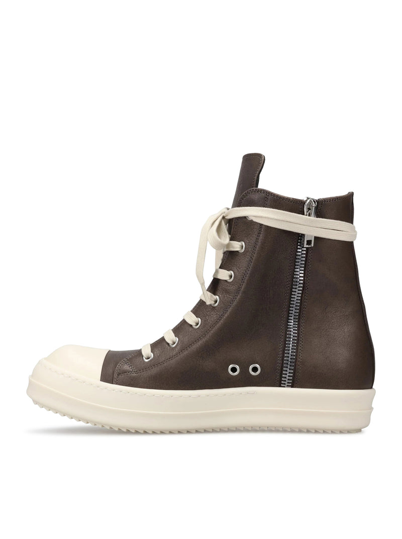 WASHED LEATHER SNEAKERS