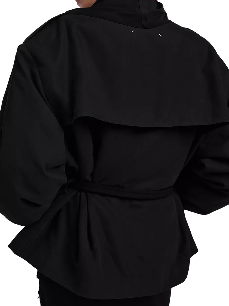 SHORT DRAPED TRENCH COAT
