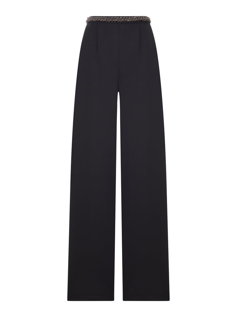BEA WIDE-LEG TROUSERS WITH JEWEL BELT
