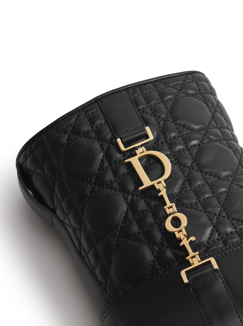 DIORLY ANKLE BOOT IN CALFSKIN AND QUILTED CANNAGE LAMBSKIN
