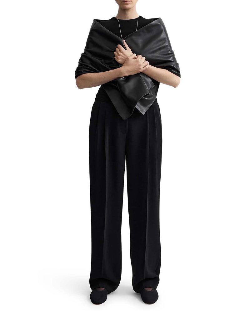 BLACK WIDE LEG PANTS
