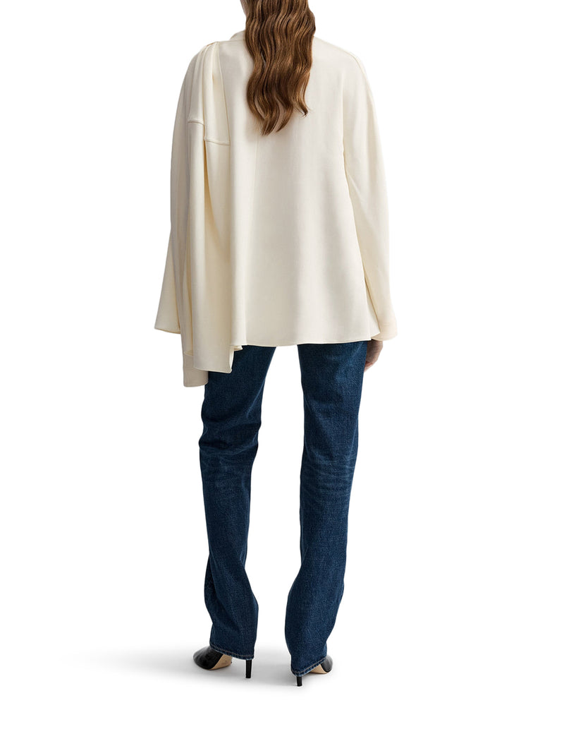 FLUID DRAPED CADY BLOUSE