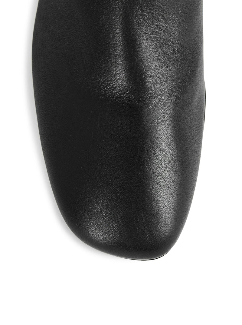NAPPA MID-HEEL BOOTS BLACK