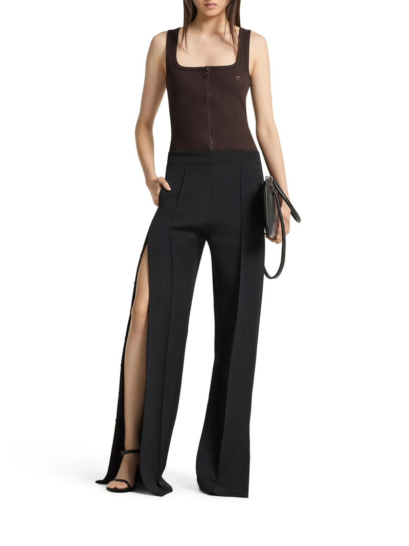 90S-STYLE RIBBED TANK TOP WITH ZIP