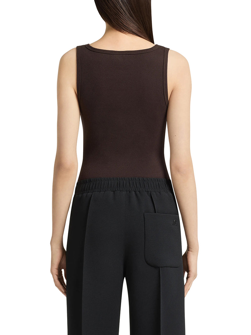 90S-STYLE RIBBED TANK TOP WITH ZIP
