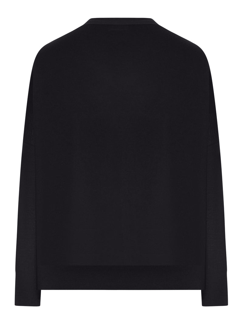 FINE WOOL CARDIGAN AND T-SHIRT SET
