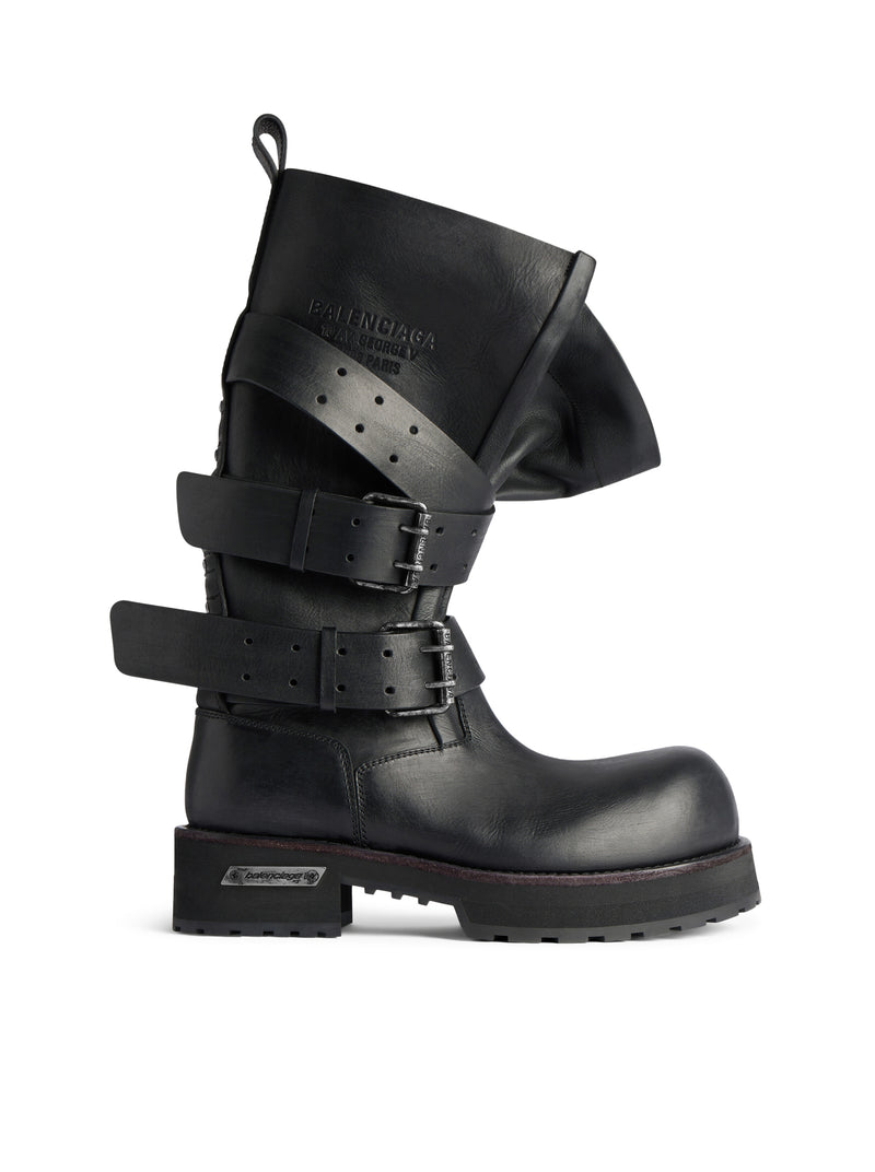 VENOM HIGH BOOTS IN BLACK CALFSKIN