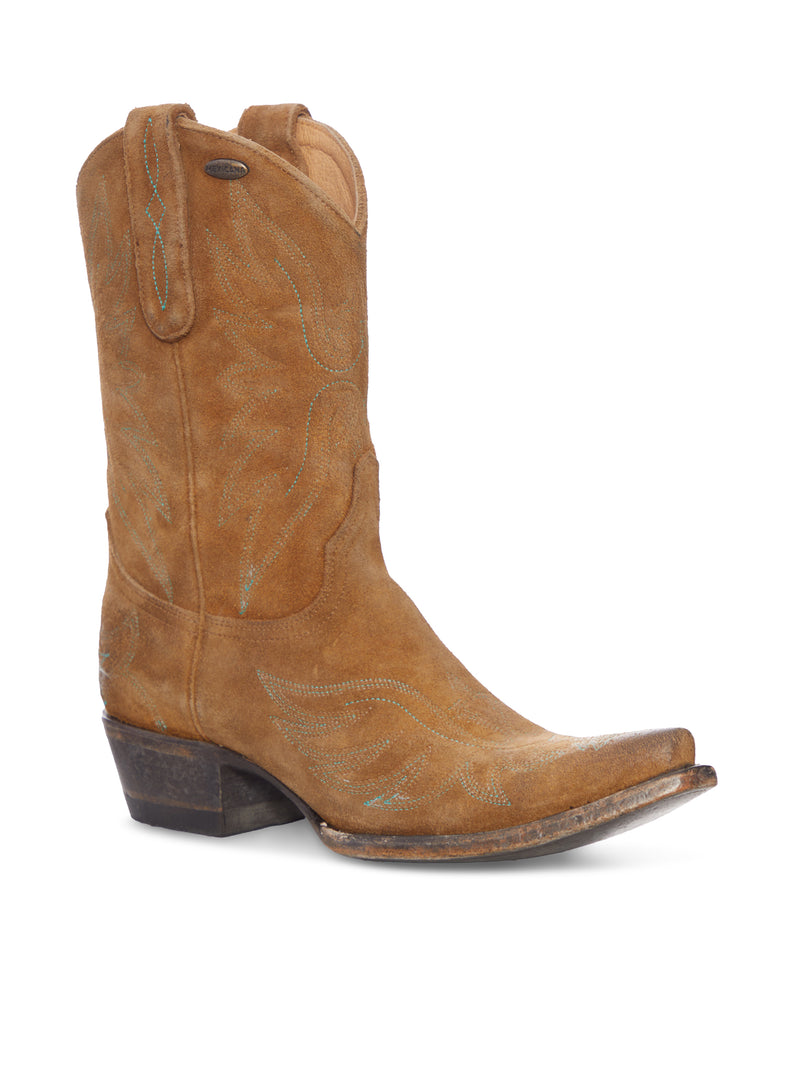 MEXICANA CAMEL SUEDE COWBOY BOOTS