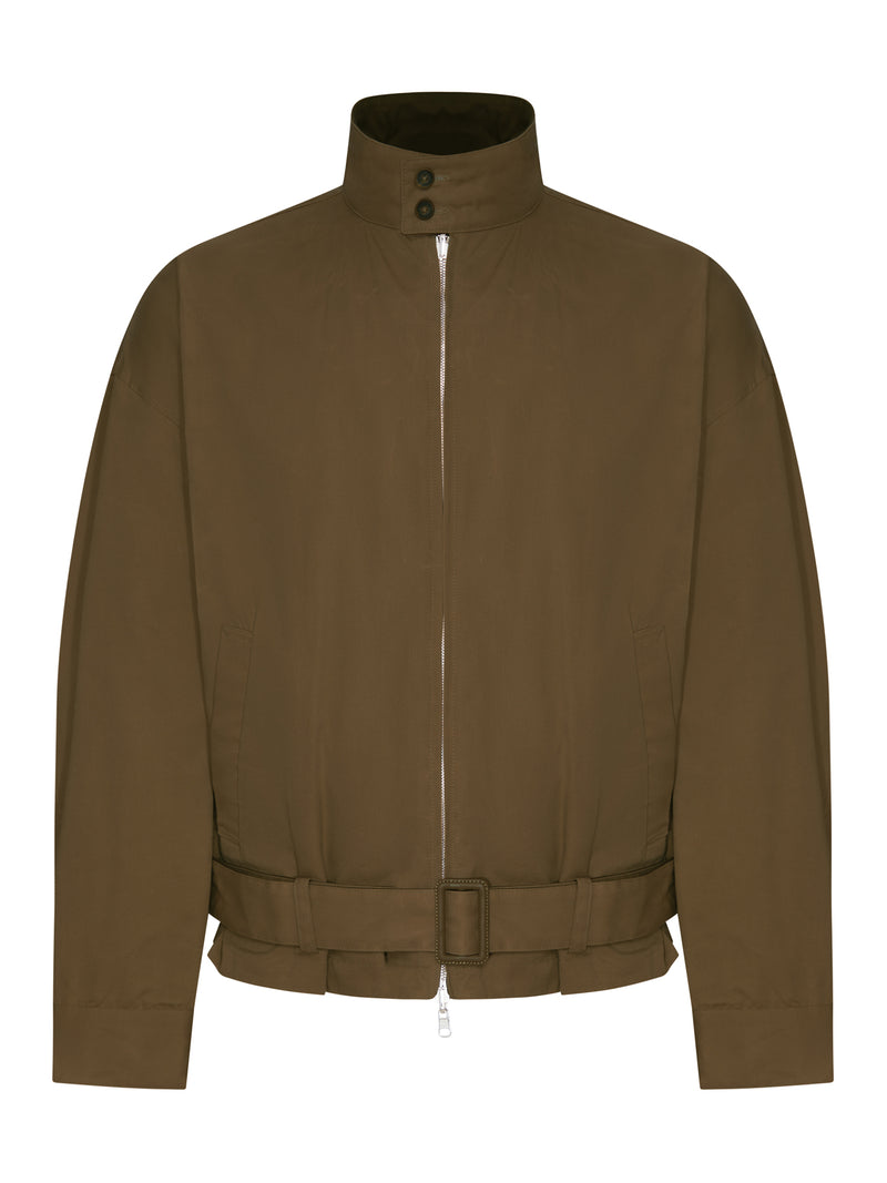 REVERSIBLE COTTON BLOUSON WITH BELT