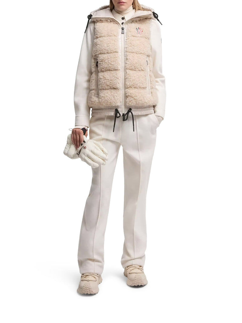 INSULATED TEDDY-STYLE VEST WITH HOOD