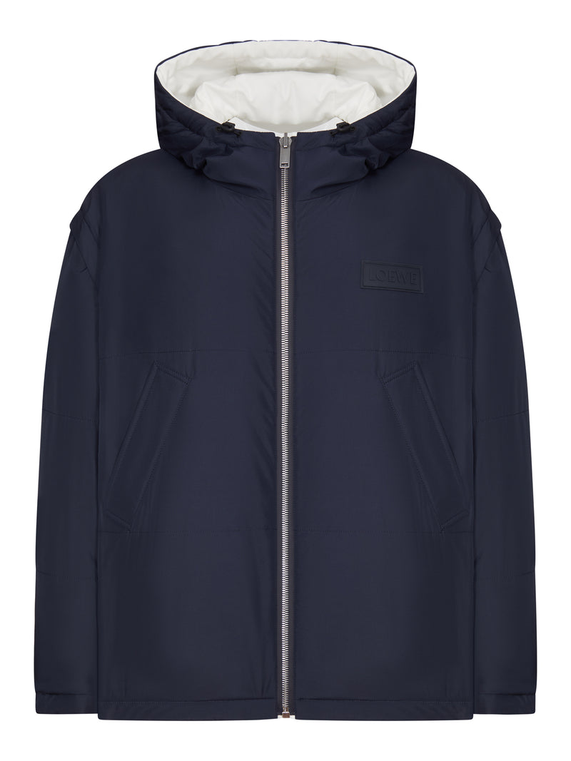 REVERSIBLE PADDED BOMBER JACKET WITH HOOD