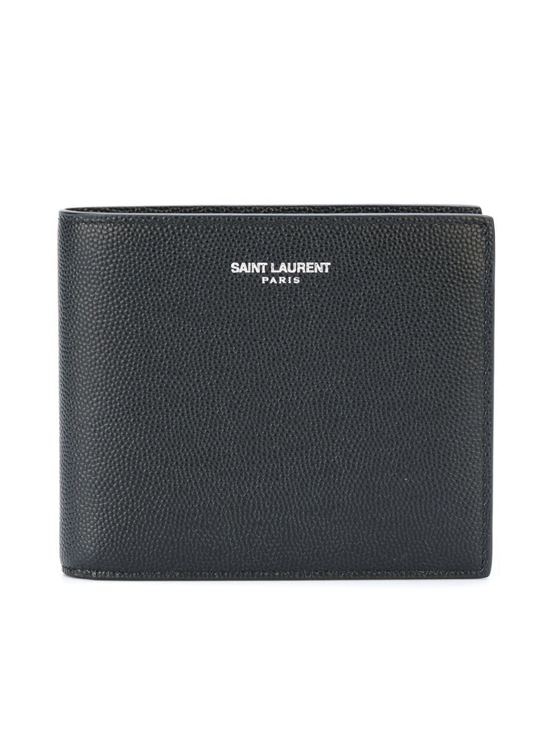 SAINT LAURENT PARIS EAST/WEST TEXTURED LEATHER WALLET