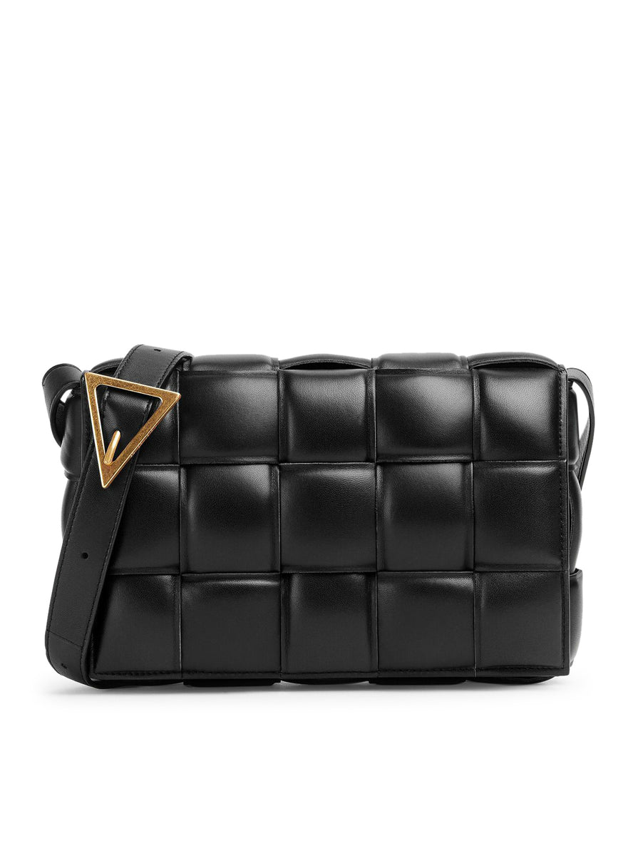 Bottega Veneta Padded Cassette Bag Black Gold