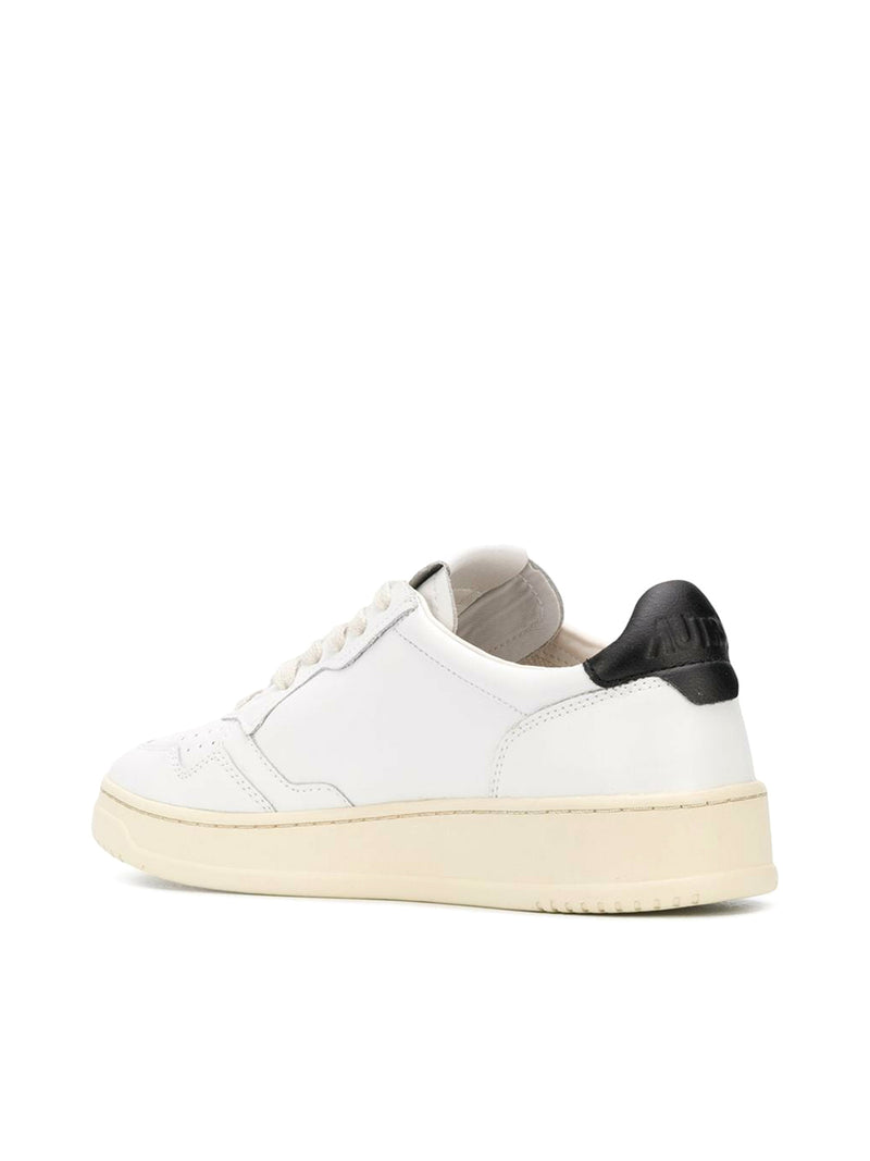 MEDALIST LOW SNEAKERS IN BLACK AND WHITE LEATHER