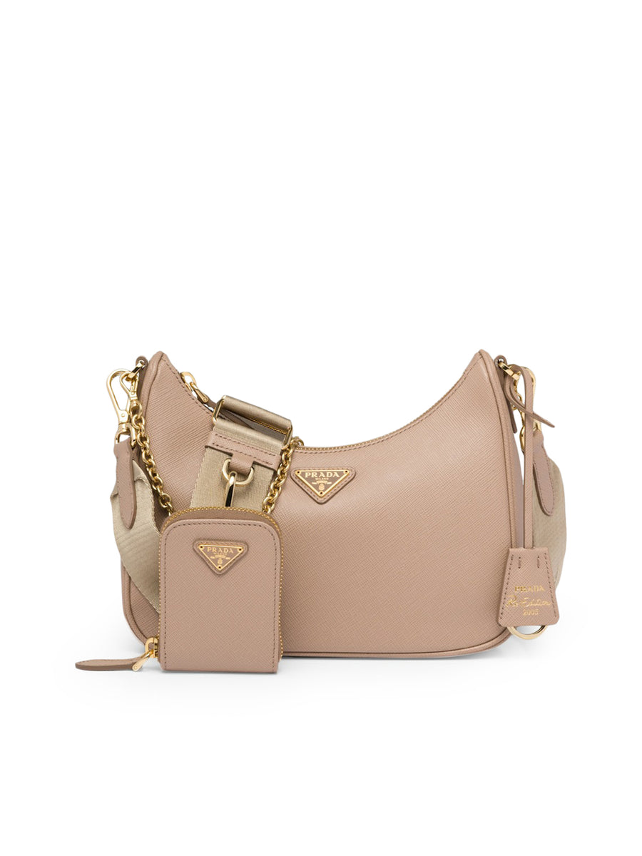 Prada re edition 2005 saffiano leather beige Clearance