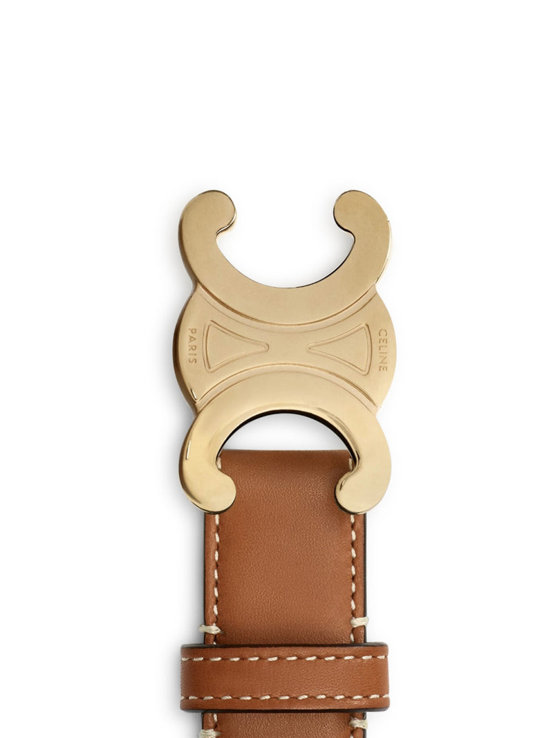 TRIOMPHE BELT IN NATURAL CALF LEATHER TAN