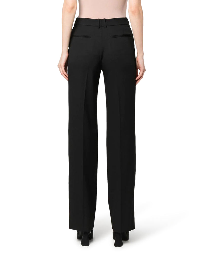 high-waisted straight-leg trousers