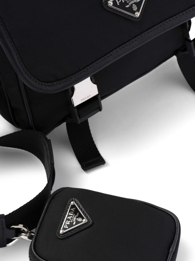 RE-NYLON AND SAFFIANO SHOULDER BAG