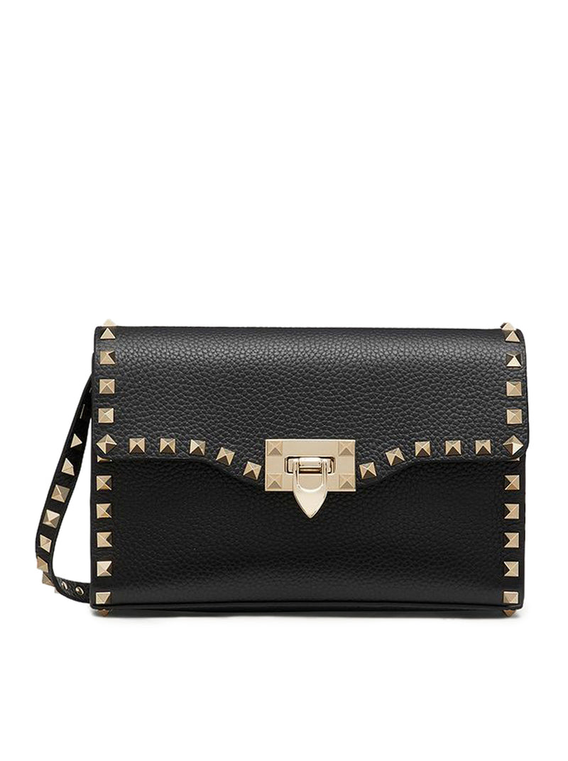 SMALL ROCKSTUD SHOULDER BAG IN GRENADE CALFSKIN