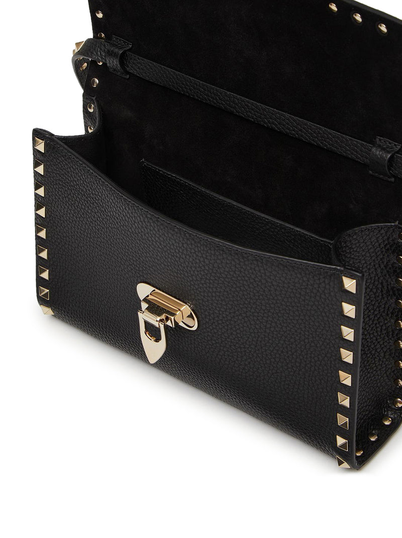SMALL ROCKSTUD SHOULDER BAG IN GRENADE CALFSKIN