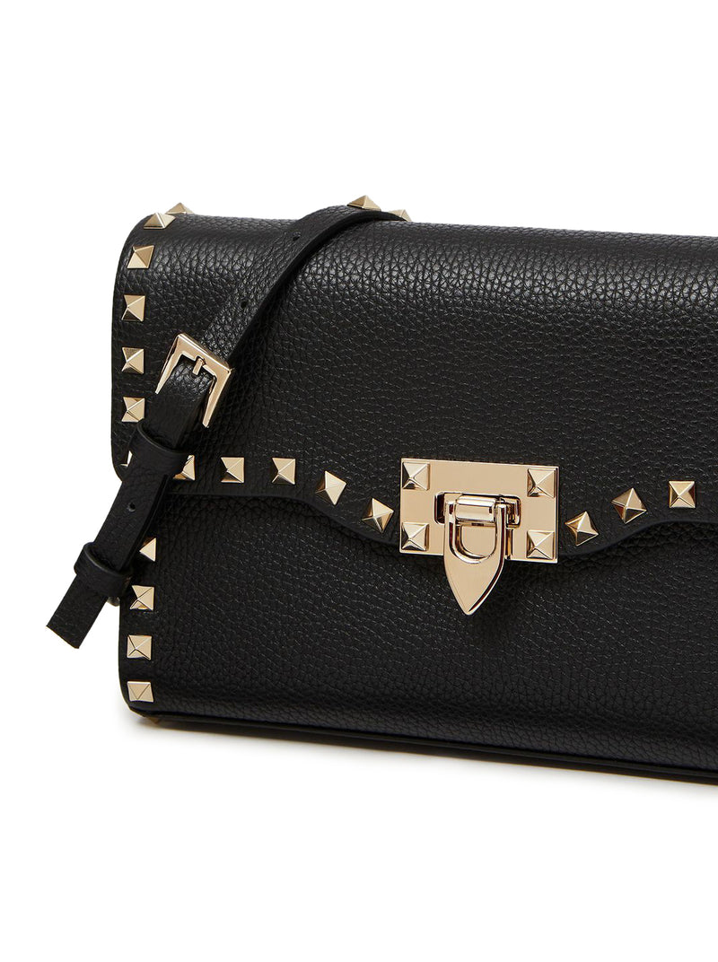 SMALL ROCKSTUD SHOULDER BAG IN GRENADE CALFSKIN