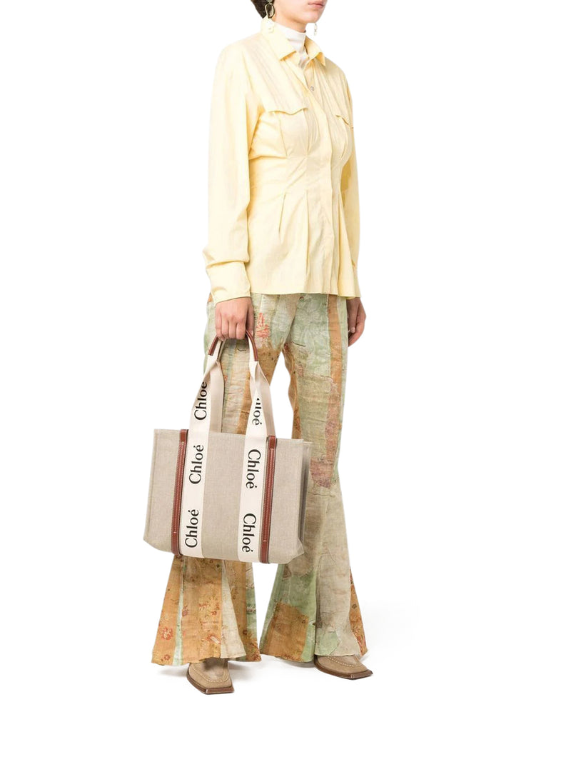 WOODY LINEN TOTE BAG
