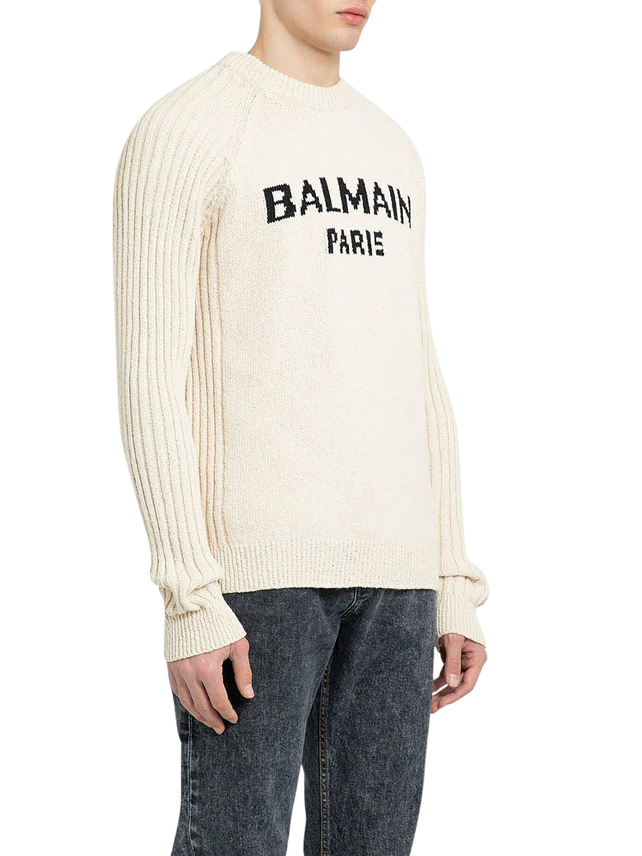 Balmain Monogram Half-Zip Jumper