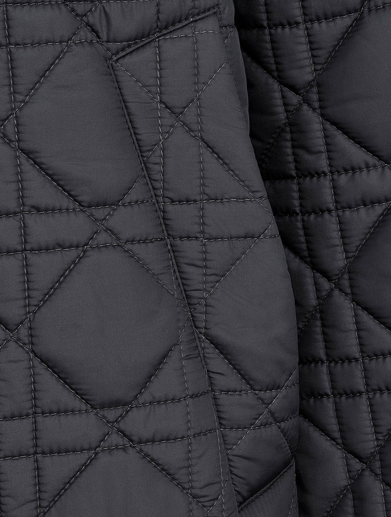 COAT Navy blue silk blend canvas