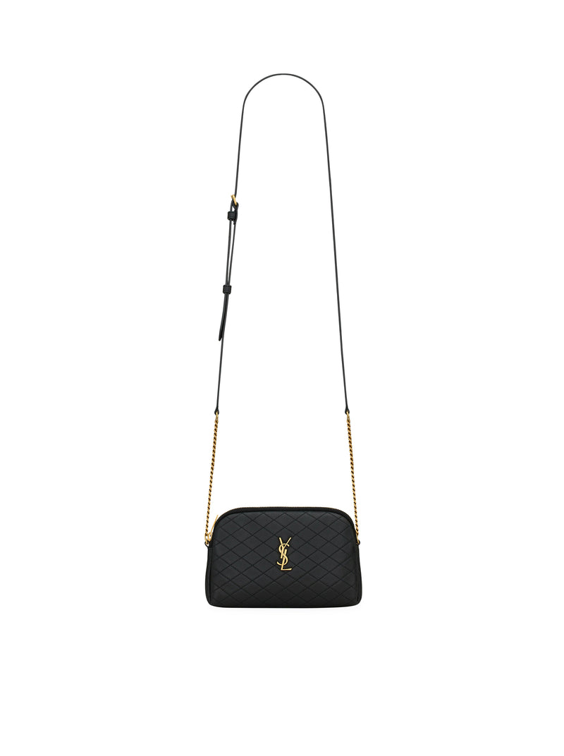 CLUTCH WITH ZIP GABY IN QUILTED LAMBSKIN