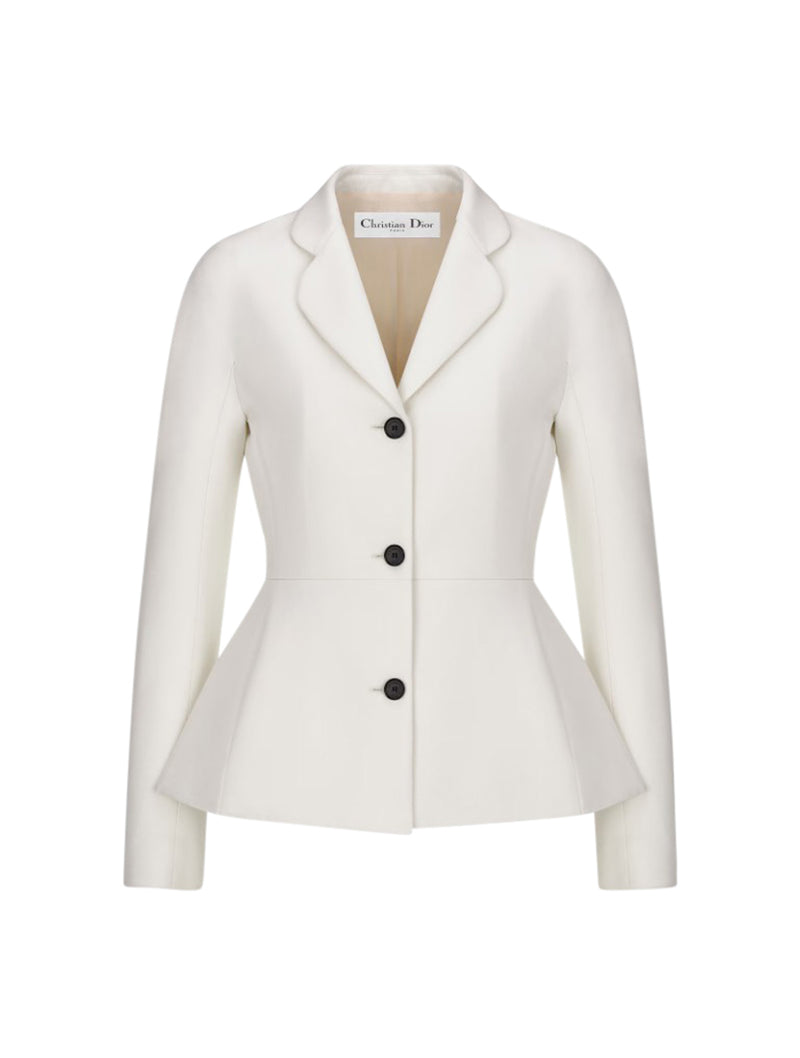 JACKET WITH WOOL AND SILK BASQUE