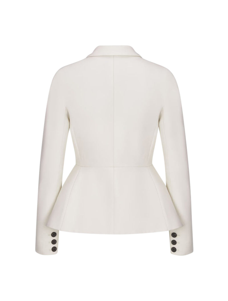JACKET WITH WOOL AND SILK BASQUE