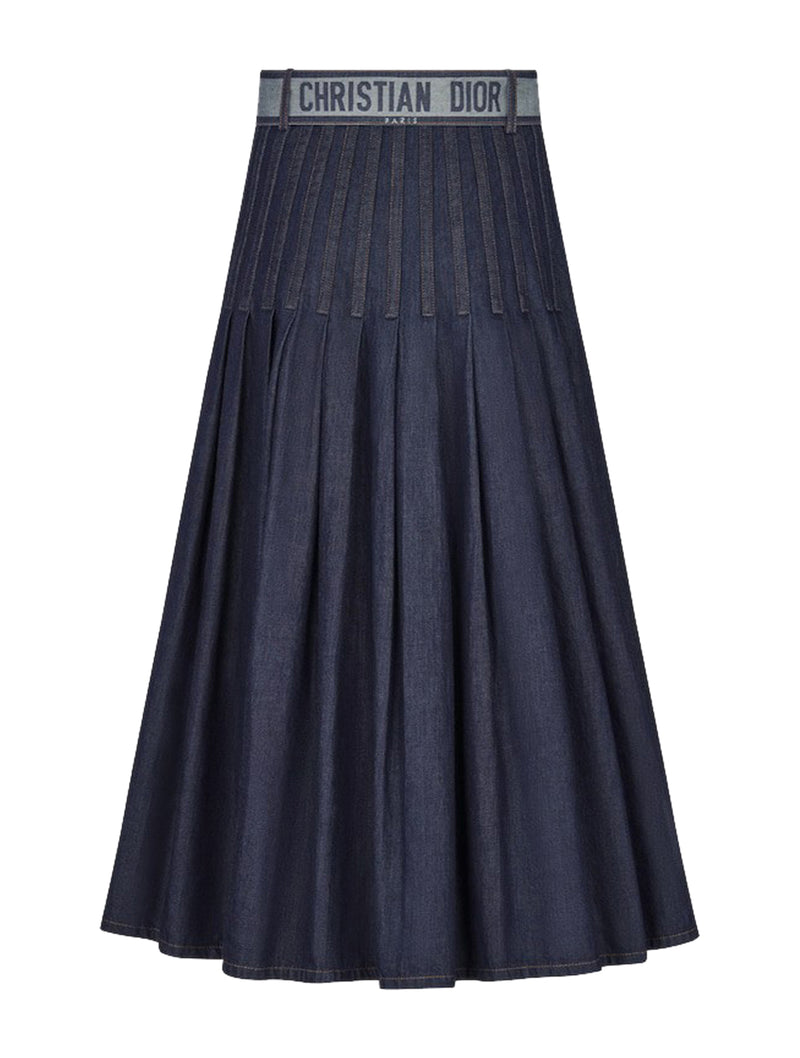 MIDI COUTURE SKIRT IN DENIM