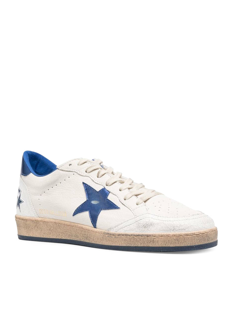 BALL-STAR WISHES IN WHITE NAPPA WITH BLUE STAR AND HEEL